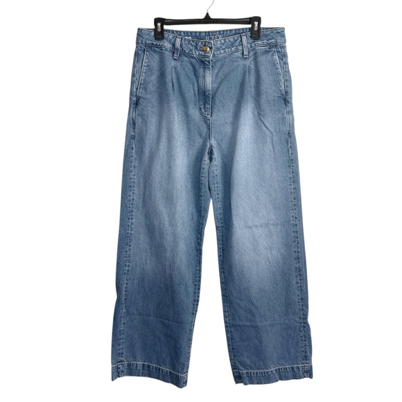 J. Crew Essential Wide Leg Jeans Blue Size 30 High Rise - Picture 1 of 10
